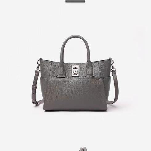 Satchel Handbag — PU Leather, 30 cm