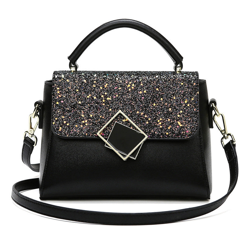 Embellished Flap Bag — PU Leather