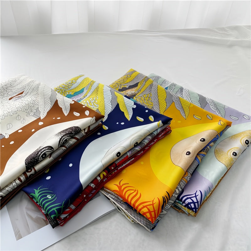 Satin Twill Silk Scarf — Digital Print
