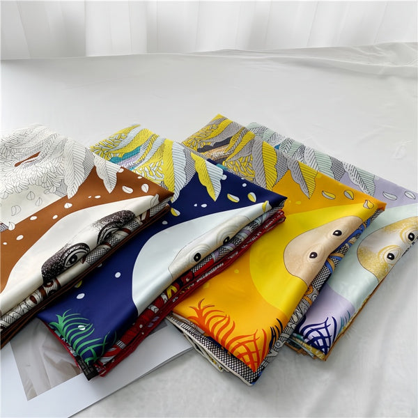 Satin Twill Silk Scarf — Digital Print