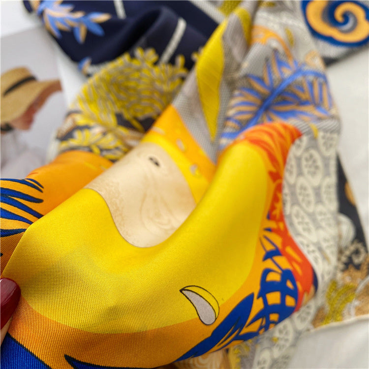 Satin Twill Silk Scarf — Digital Print