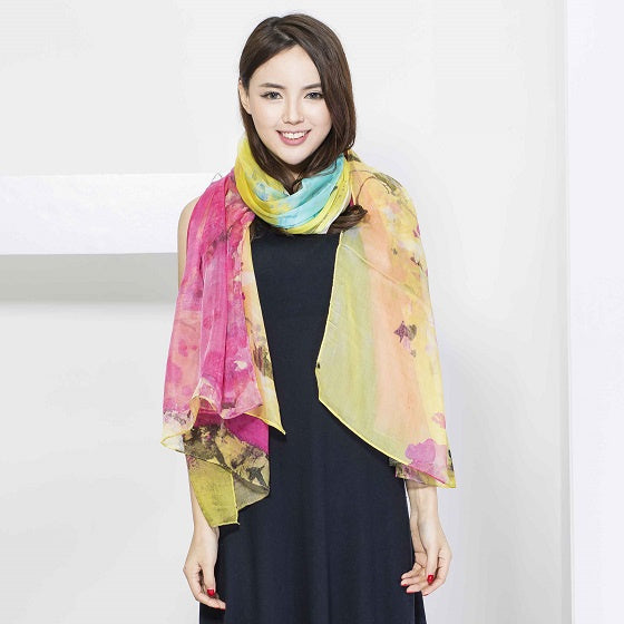 Long Silk Scarf — 180 × 67.5 cm