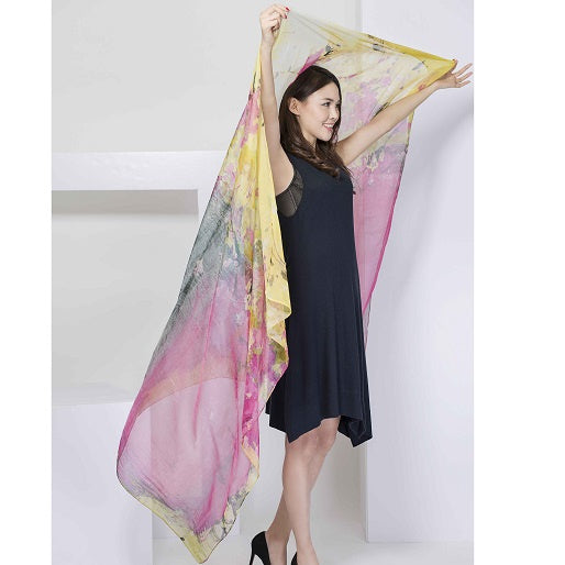 Long Silk Scarf — 180 × 67.5 cm