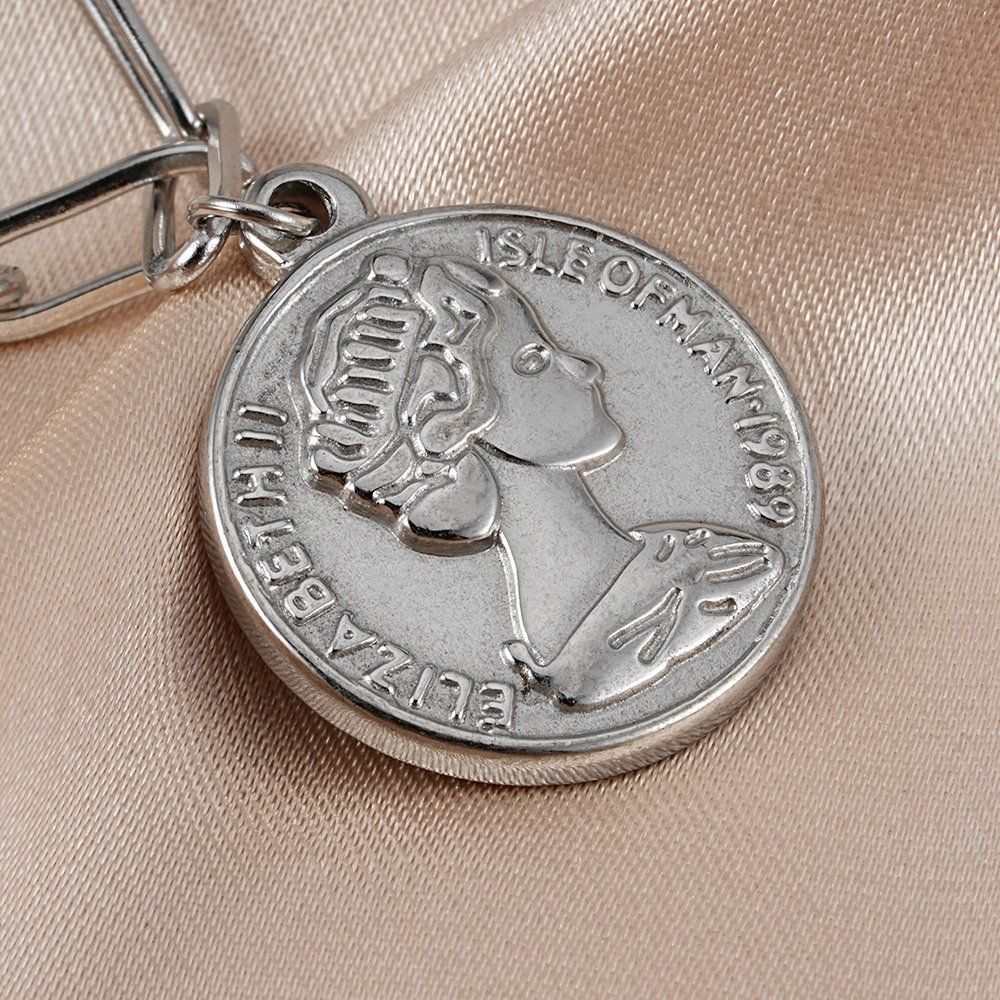 Carved Portrait Anklet — Gold Plated Steel