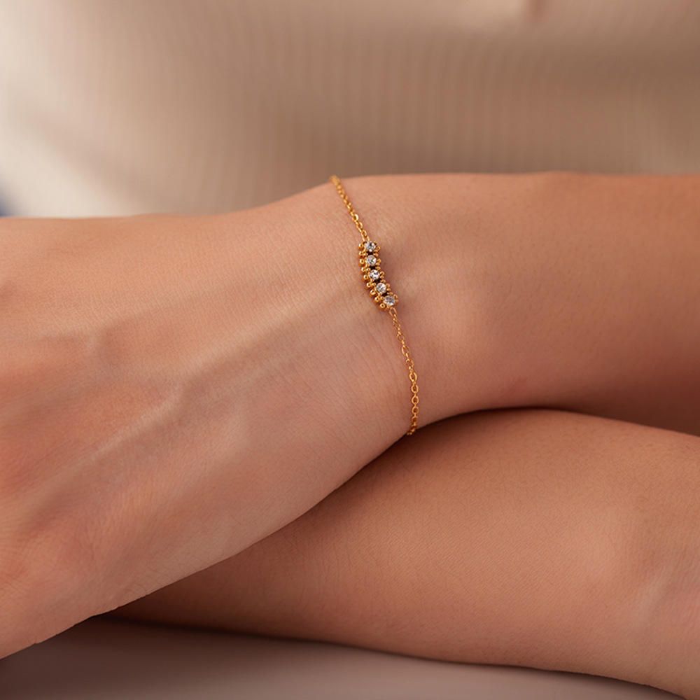 Zircon Tennis Bracelet — Stainless Steel