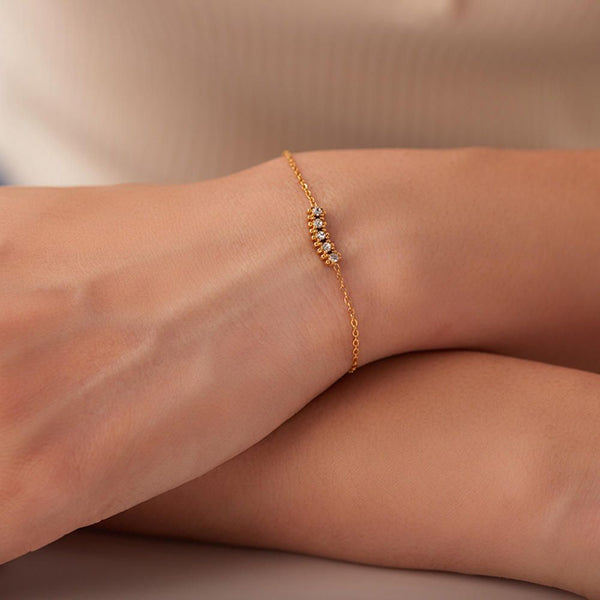 Zircon Tennis Bracelet — Stainless Steel