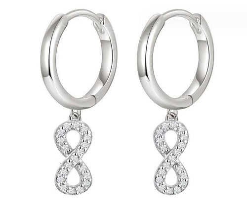 Infinity Stud Earrings — 925 Silver