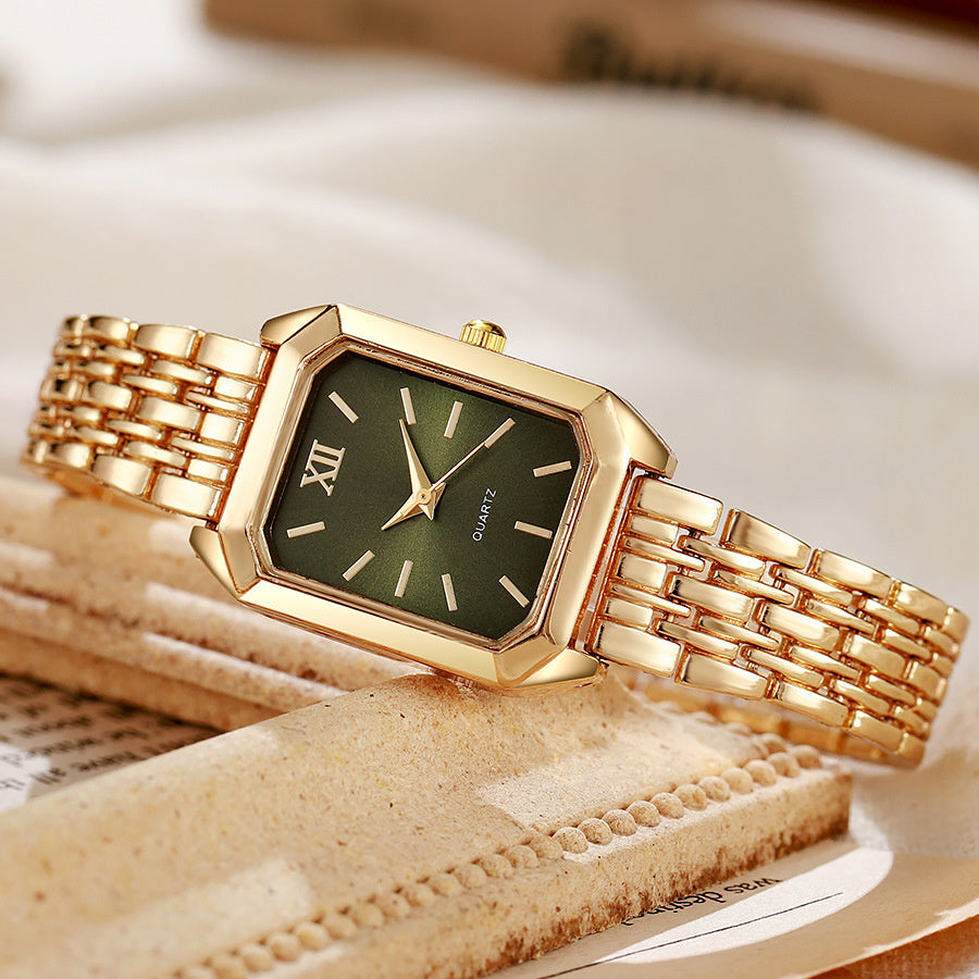 Quadra Square Watch — Gold Tone