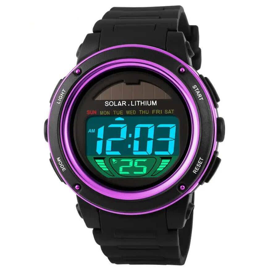 Voyager Solar Digital Watch — World Time