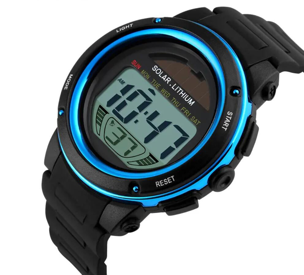 Voyager Solar Digital Watch — World Time