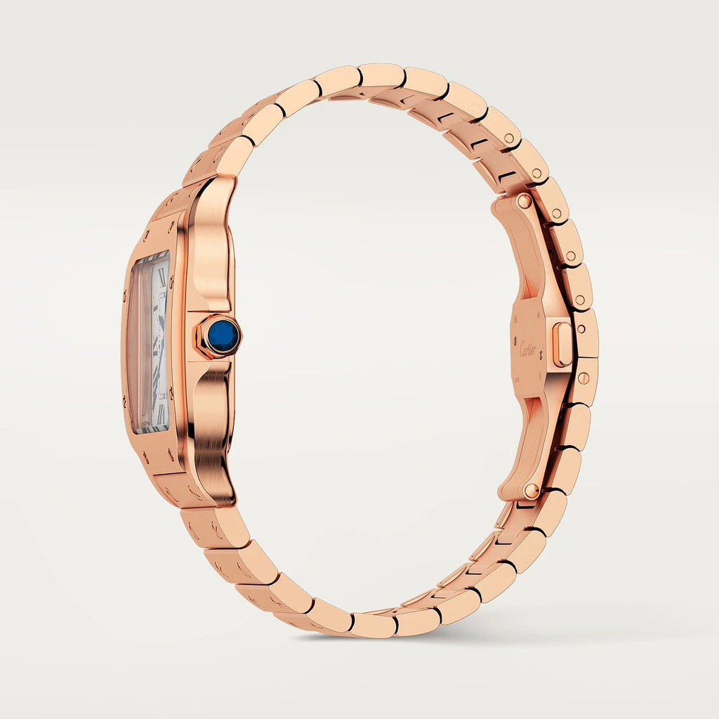 Unworn Santos de, 18k Rose Gold, 35.1mm, Ref# WGSA0031, box and papers