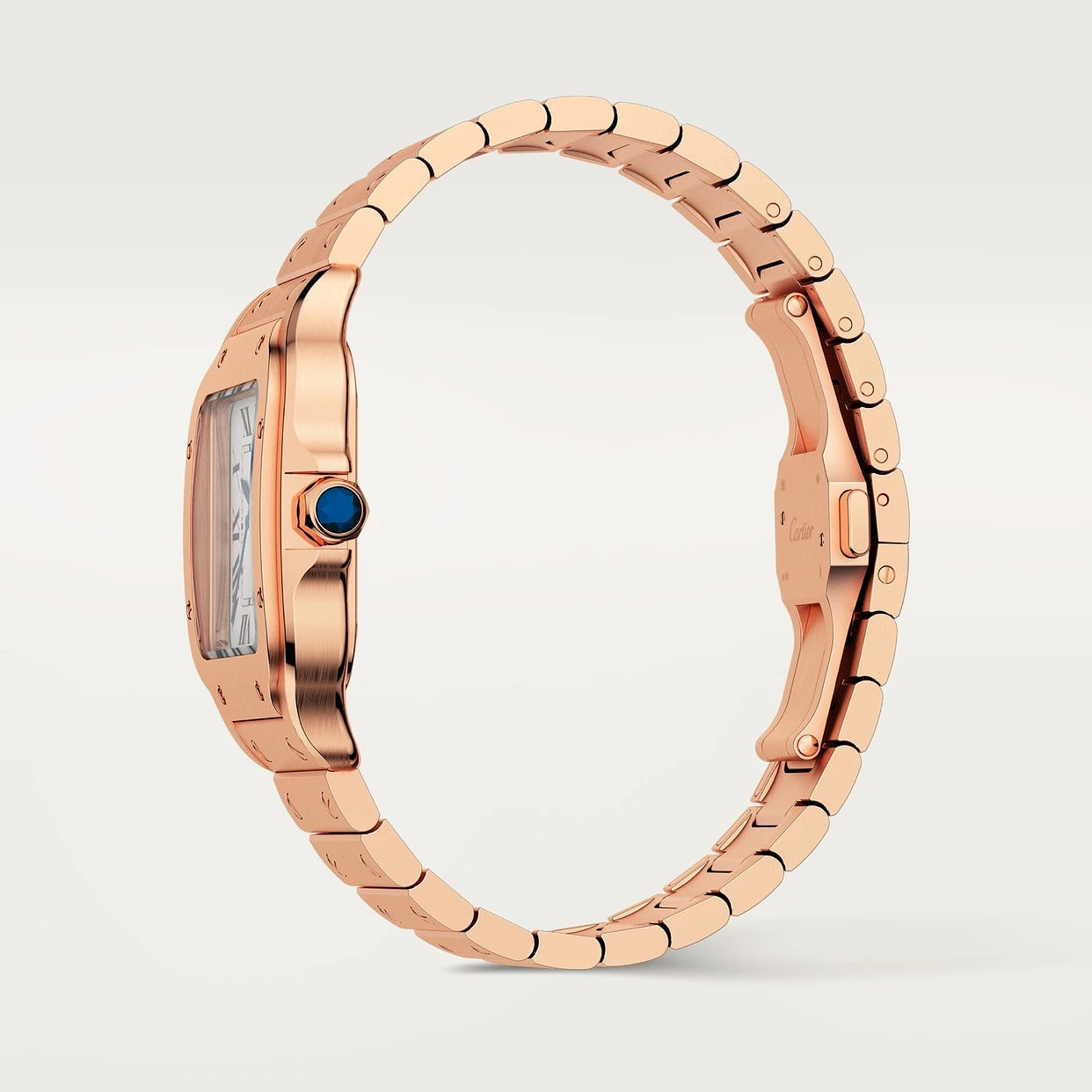 Unworn Santos de, 18k Rose Gold, 35.1mm, Ref# WGSA0031, box and papers