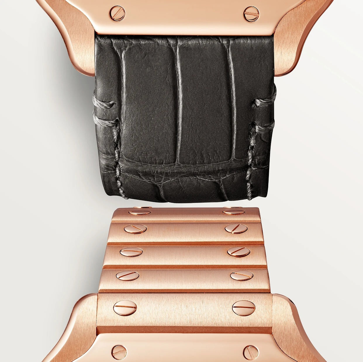 Unworn Santos de, 18k Rose Gold, 35.1mm, Ref# WGSA0031, box and papers