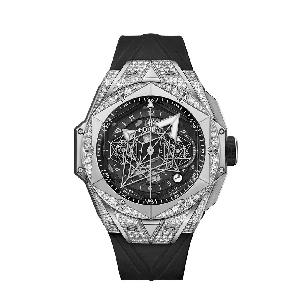 Big Bang SANG BLEU II TITANIUM PAVÉ Ref# 418.NX.1107.RX.1604.MXM20