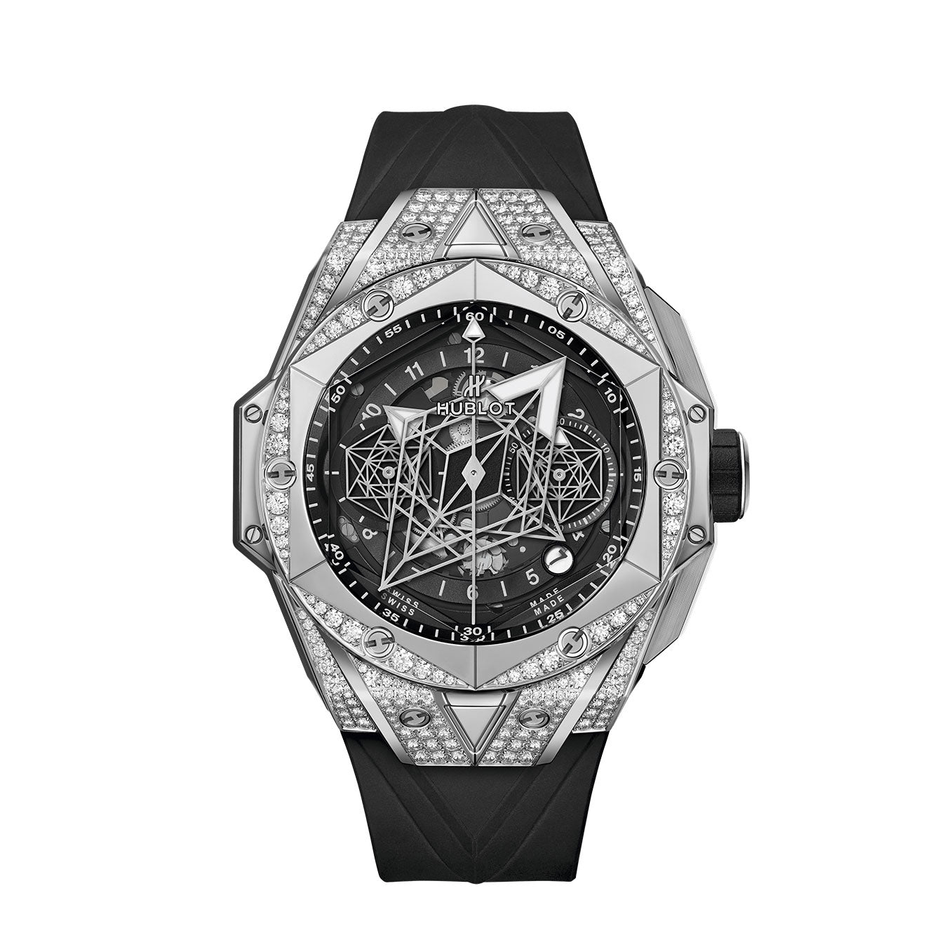 Big Bang SANG BLEU II TITANIUM PAVÉ Ref# 418.NX.1107.RX.1604.MXM20