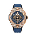 Big Bang SANG BLEU II KING GOLD BLUE PAVÉ Ref# 418.OX.5108.RX.1604.MXM20