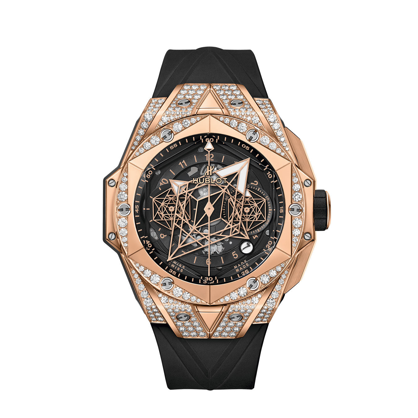 Big Bang SANG BLEU II KING GOLD PAVÉ Ref# 418.OX.1108.RX.1604.MXM20