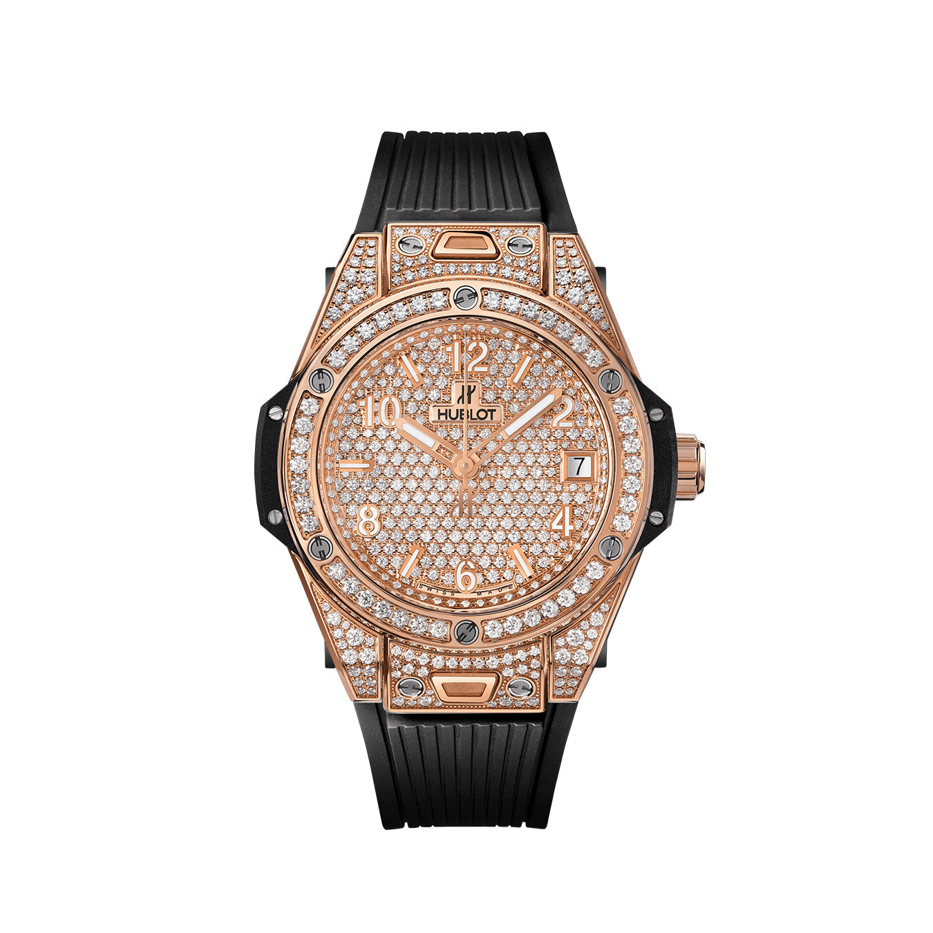 Big Bang ONE CLICK KING GOLD FULL PAVÉ Ref# 465.OX.9010.RX.1604