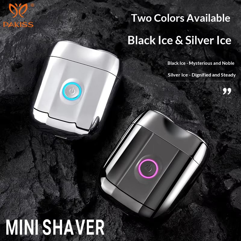 Pakiss Mini Dual-Head Electric Shaver Portable Travel Razor for Men