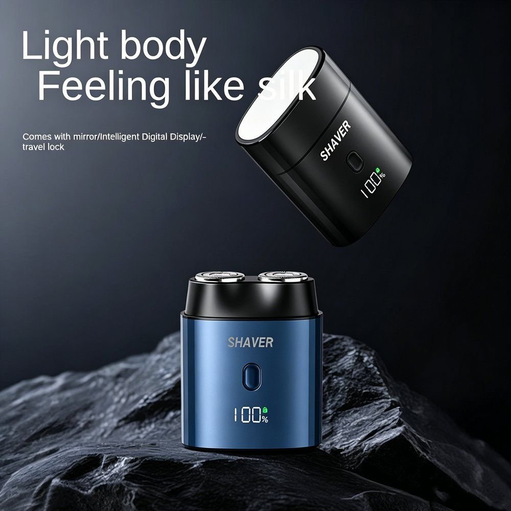 Mini Pocket Electric Shaver Type-C Rechargeable Men's Rotary Razor Waterproof Portable Shaver