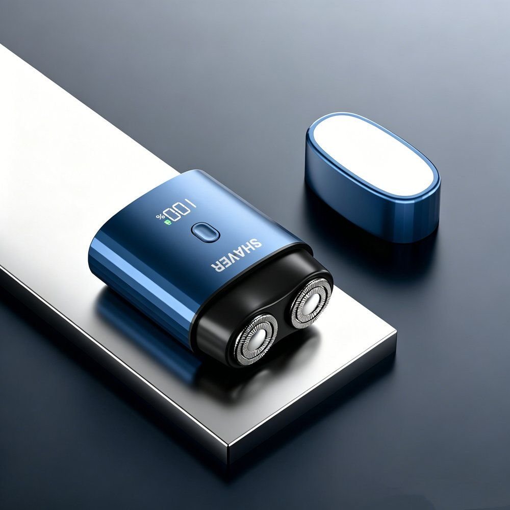 Mini Pocket Electric Shaver Type-C Rechargeable Men's Rotary Razor Waterproof Portable Shaver