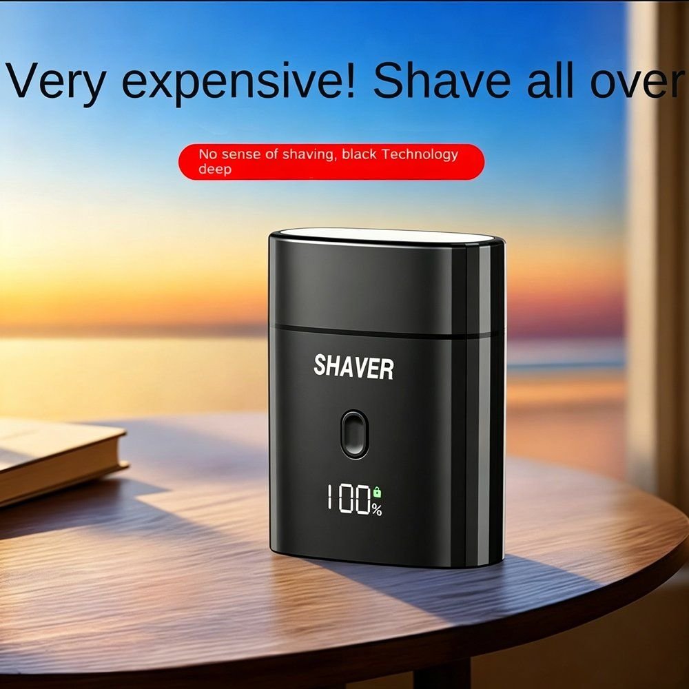 Mini Pocket Electric Shaver Type-C Rechargeable Men's Rotary Razor Waterproof Portable Shaver