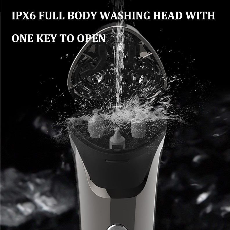 Men's Floating Veneer 3-Blade Electric Shaver Travel Portable Fast Charging Full Body Washable Razor