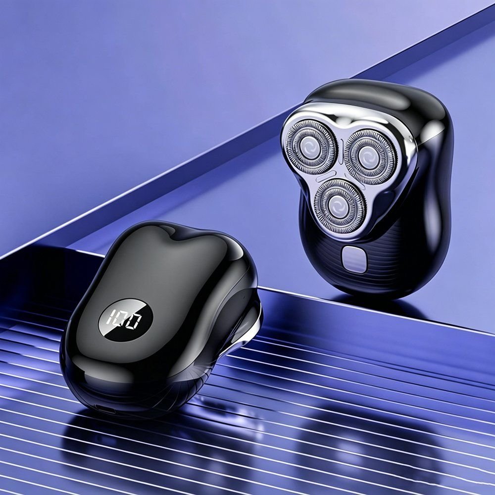 Triple Blade Rotary Shaver Ultra-Compact Men's Grooming Razor Rechargeable Ipx7 Waterproof Shaver
