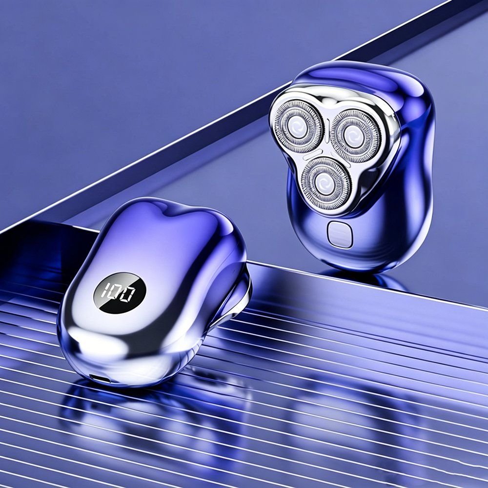 Triple Blade Rotary Shaver Ultra-Compact Men's Grooming Razor Rechargeable Ipx7 Waterproof Shaver