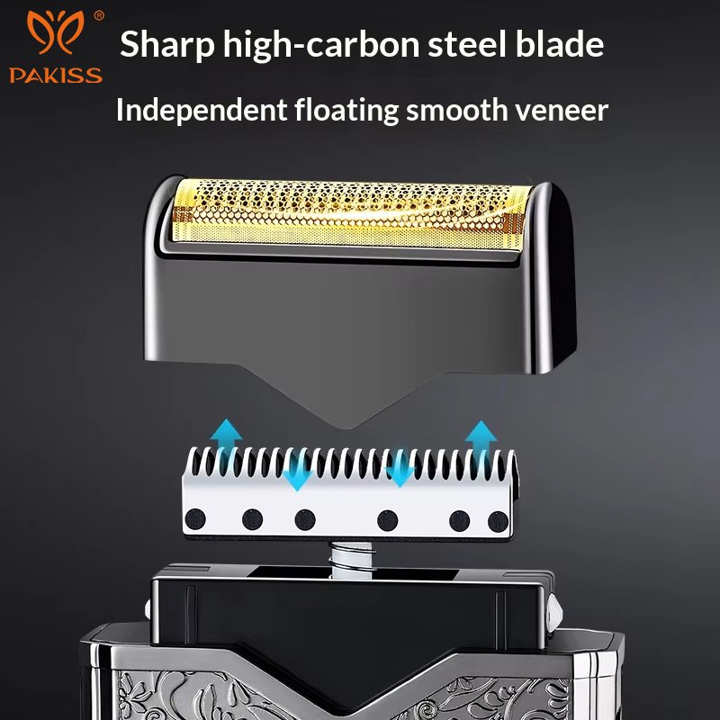Pakiss Electric Rechargeable Shaver -High-Speed Reciprocating Razor with Smart Color Display, Wet & Dry Electric Shaver Gift for Men