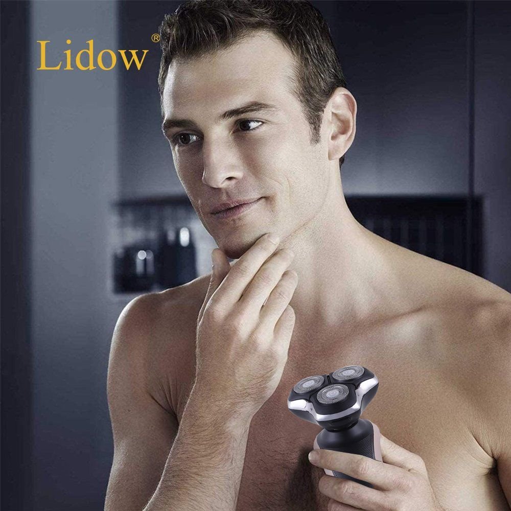 Rotary 3D Floating Rechargeable Waterproof Wet&Dry Electric Shaver for Men