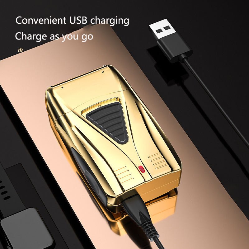 Travel Portable Electric Hair Clipper LCD Digital Display Men's Washable Reciprocating Double Blade Shaver