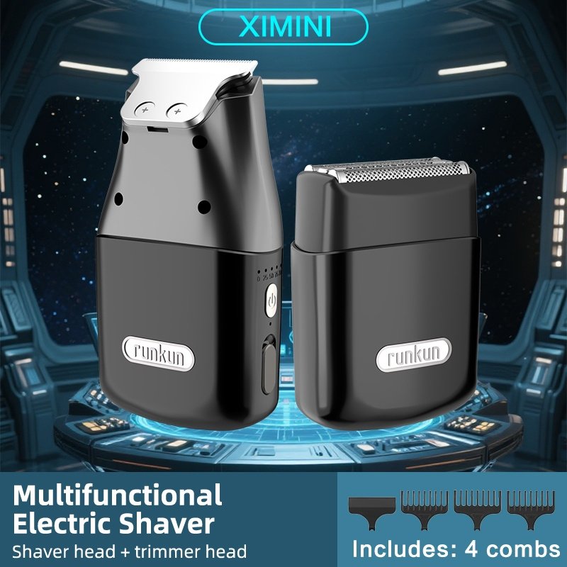 Portable Electric Razor 45-Day Battery Life Waterproof Mini Shaver for Men