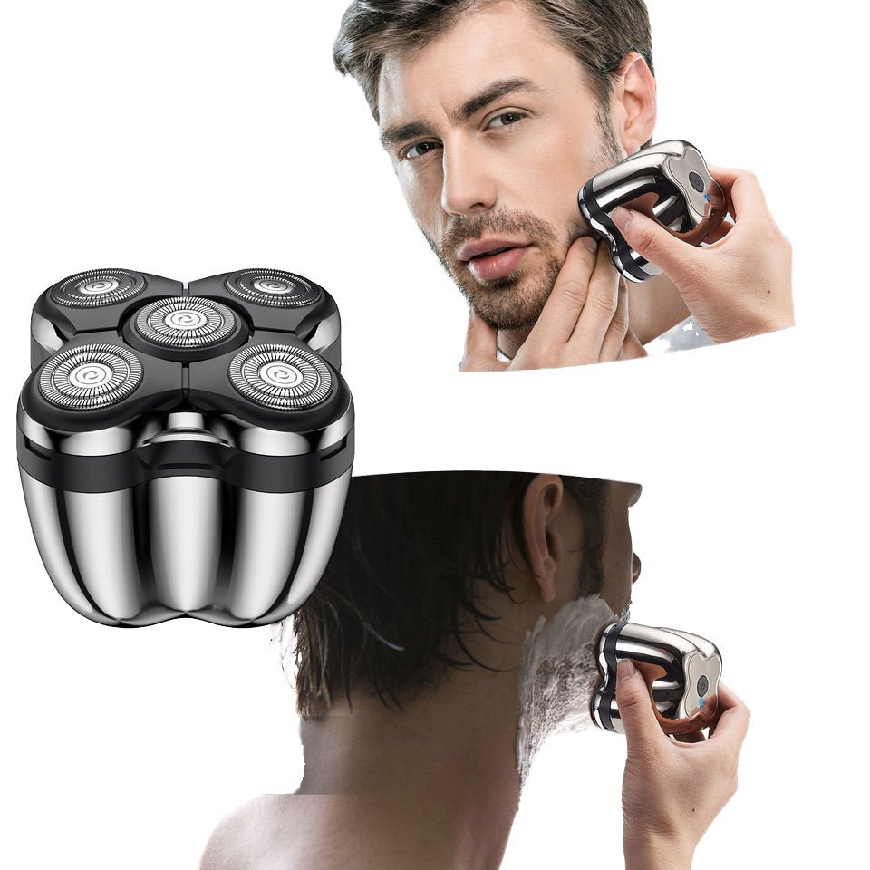 Smart Digital Display 5D Mini Electric Shaver Men's Bald Face USB Rechargeable Hair Clipper