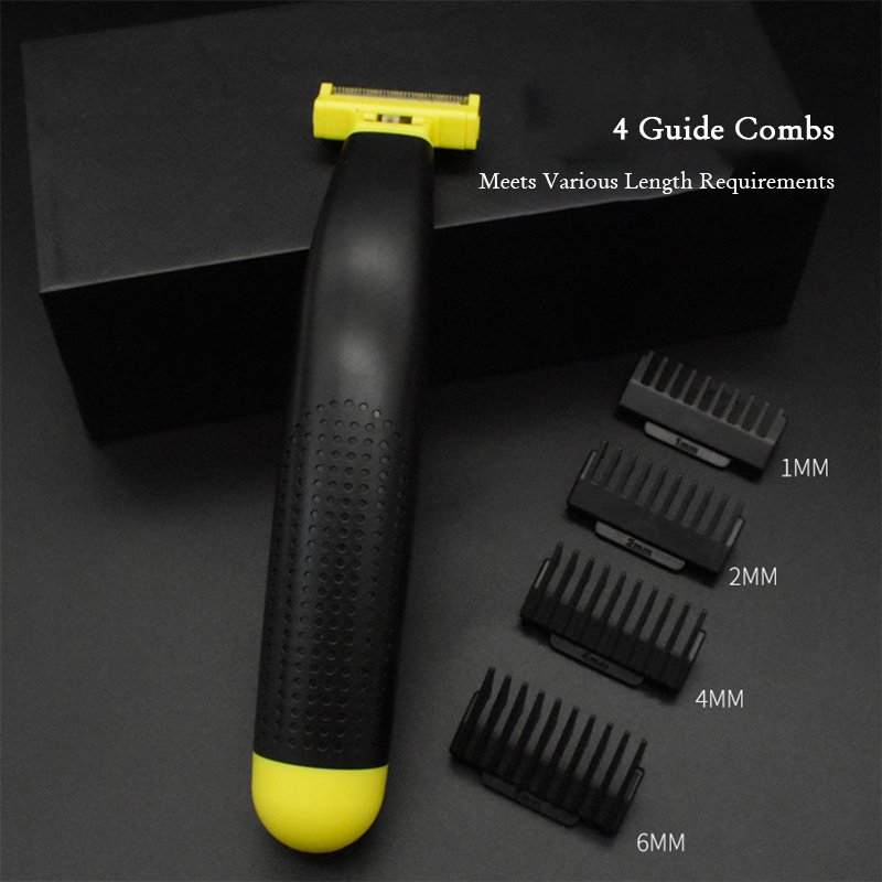 USB Rechargeable Waterproof Electric Shaver Low Noise Cordless Men's Beard Trimmer